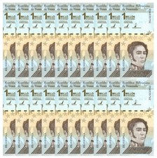 Banconota Venezuela 1 milione Bolivar Soberano qty 20 UNC 2020, nuova COA