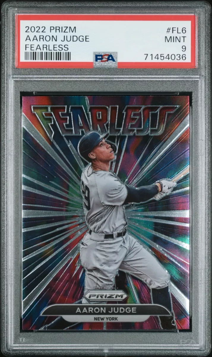 2022 Panini Prizm Baseball Fearless #FL6 Aaron Judge PSA 9