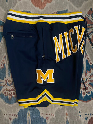 Authentic Jordan Just Don Michigan Wolverines shorts Medium Navy