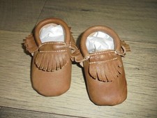 First Steps Designed in LA brown mocassins size 2
