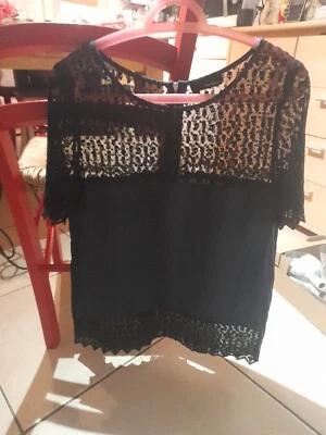 HAUT - BLOUSE - THE KOOPLES - SOIE - BLEU MARINE -TETE DE MORT  - Photo 1/4