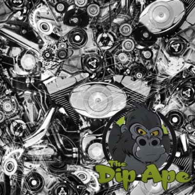 V-TWIN ENGINE MOTOR METAL HYDROGRAPHIC WATER TRANSFER HYDRO FILM DIP APE