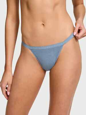 Womens Victoria's Secret Stretch Cotton String Bikini Panty XL 3 pair new