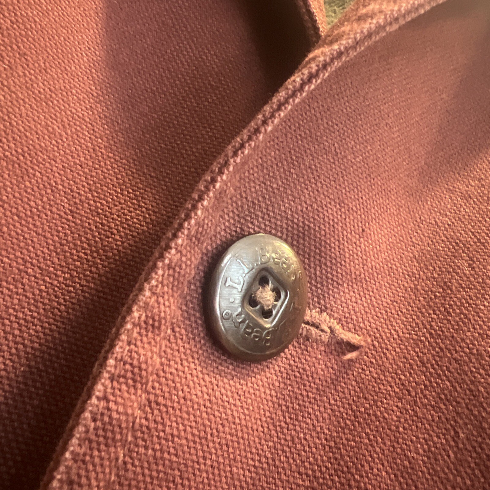 Vintage L.L Bean Men's Original Field Coat Cotton Lined Size XLT Red