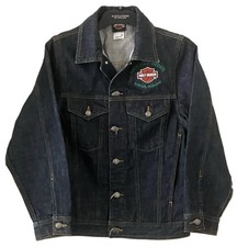 Dublin Ireland Harley Davidson Motor Cycles Denim Jacket Size Xs Uk8 Mexico Usa
