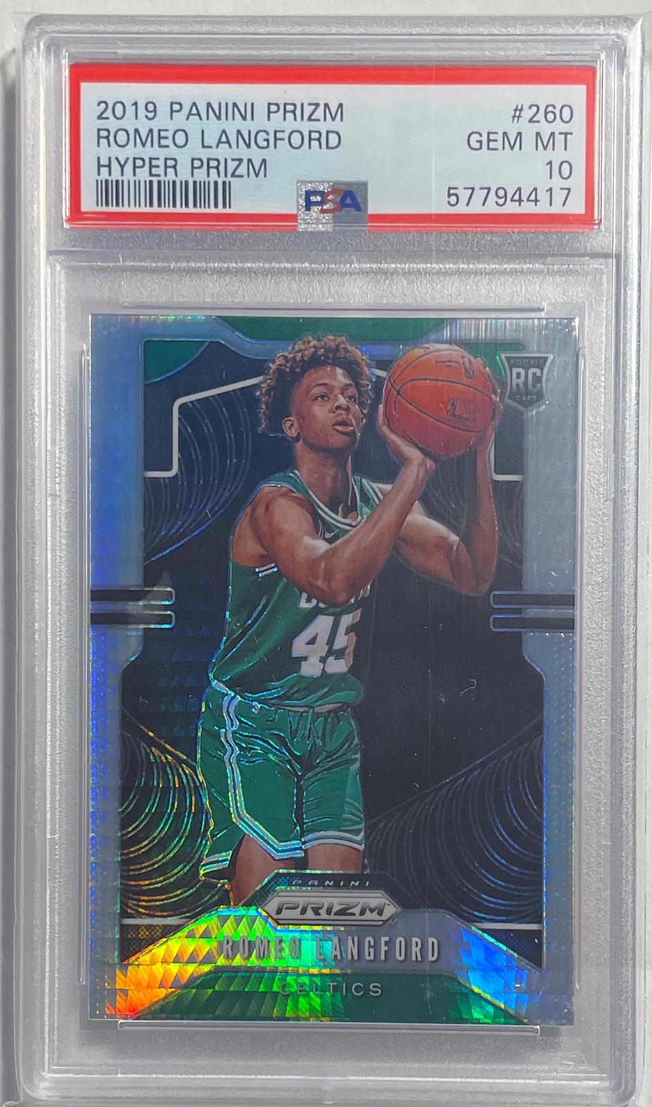 ROMEO LANGFORD 2019 PANINI PRIZM HYPER ROOKIE RC #260 PSA 10 GEM MINT POP 15