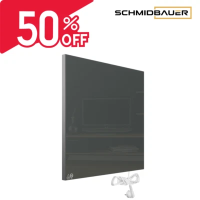 SCHMIDBAUER® Infrarotheizung 450 Watt Glas SW Elektroheizung Heizkörper B-Ware