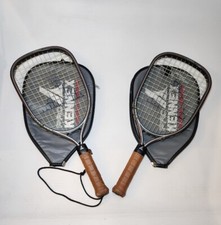 2pk Pro Kennex Graphite Supreme Racketball Handle 3-7/8 SL Genuine Cowhide Grip