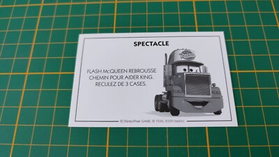 McQueen Flash Show Card Brettspiel Monopoly Disney Hasbro Edition B94