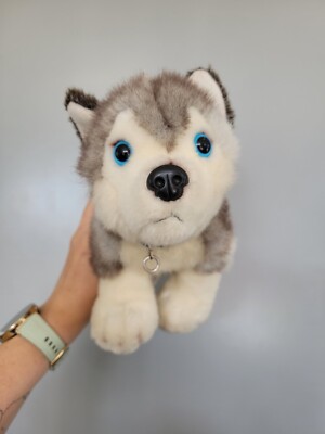 Keel Toys Husky Wolf Welpe Hund Medium Stofftier Plüschtier süß entzückend blaue Augen