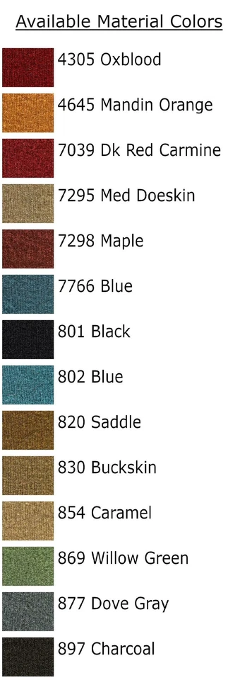 FITS 1975-1978 GMC K25 Suburban Floor Mat 4pc Cutpile Foto 3 de 3