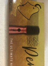 Electric Hair Iron Brush No Burn Straightening Curling Heated Brush Korean Made