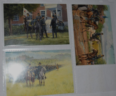 3 x GETTYSBURG SEMINARY RIDGE MUSEUM, Postcards ''Cavalry'' (4'' x 6''), New
