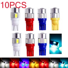 10Pcs LED T10 W5W 168 Car Light Interior Map Trunk License Plate Light Bulbs 12V