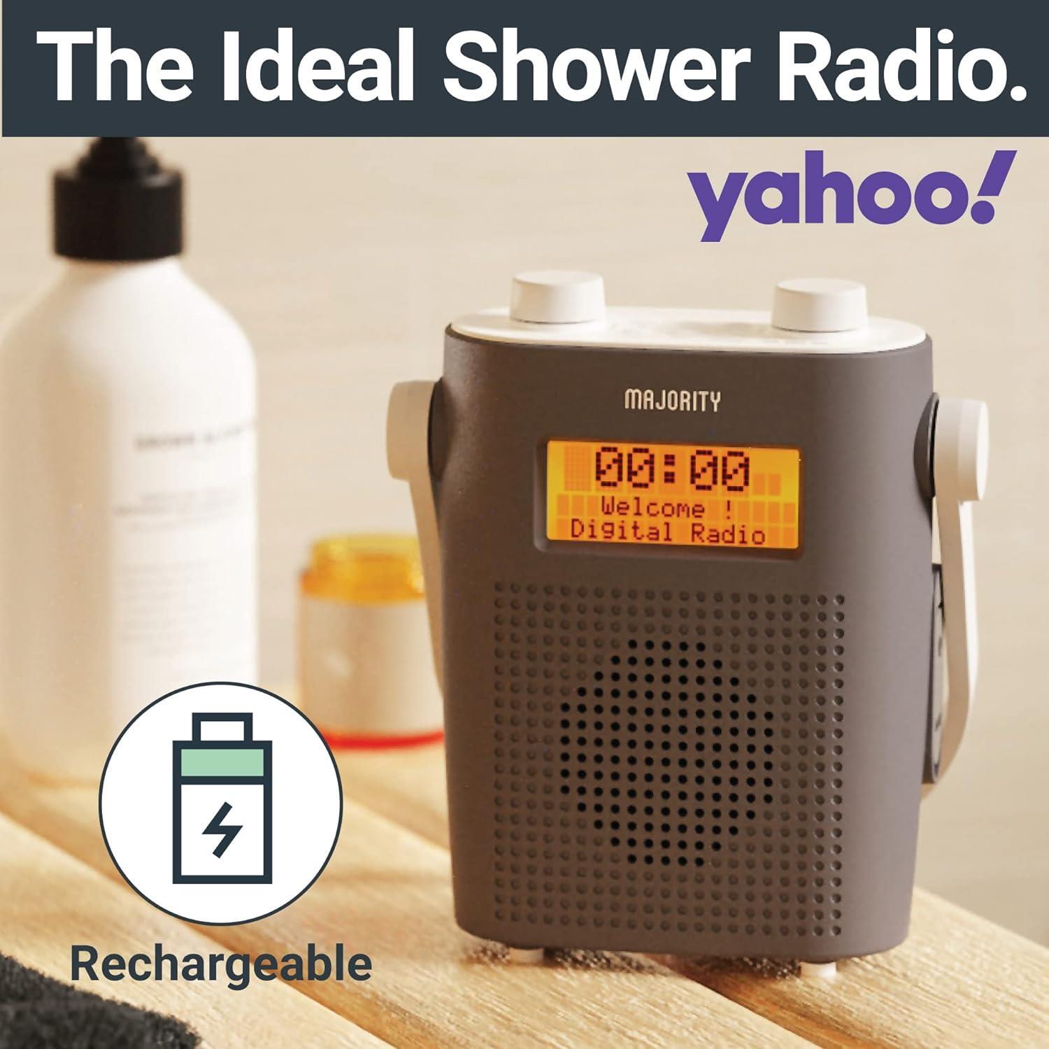 Waterproof DAB Radio with Bluetooth Portable IPX5 Shower DAB eBay
