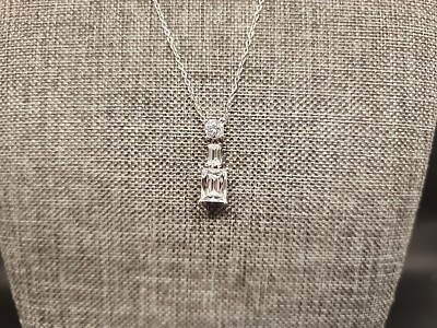 Tycoon for Bella Luce Rhodium Plated 925 Pendant w/3 CZ stones & 18'' Chain
