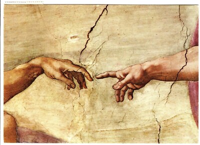 POSTCARD - Citta' Del Vaticano Sistine Chapel The Creation of Man