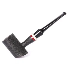Black Sandblasted Poker Pipe Briar Tobacco Pipe Straight Stem Cherrywood Pipe