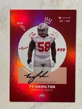 TY HAMILTON 2024 ONIT Ohio State Football Red AUTO # 197/335 Autograph