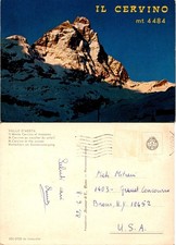 Il Cervino Postcard Matterhorn Valle D Aosta Italy Postally Used 1982 Scenic