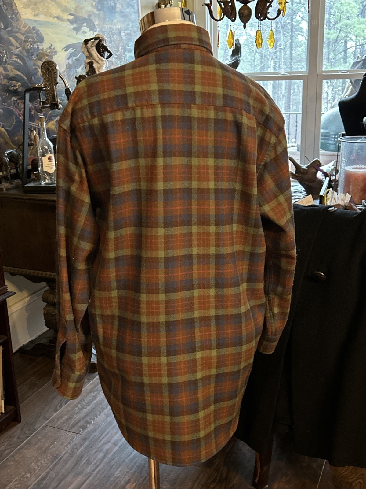 Pendleton Sz L Fireside 100% Wool Button Down Pla… - image 2