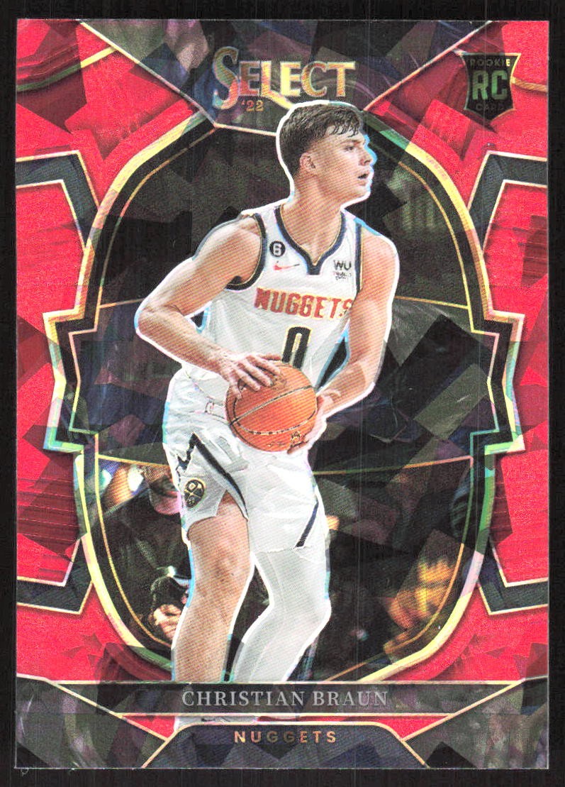 2763K 2022-23 Panini Select #85 Christian Braun Red Cracked Ice Prizms