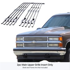 Fits 1994-1999 Chevy Ck Pickupsuburbantahoe Upper Stainless Billet Grille Fits 1994-1999 Chevy Ck Pickupsuburbantahoe Upper Stainless Billet Grille