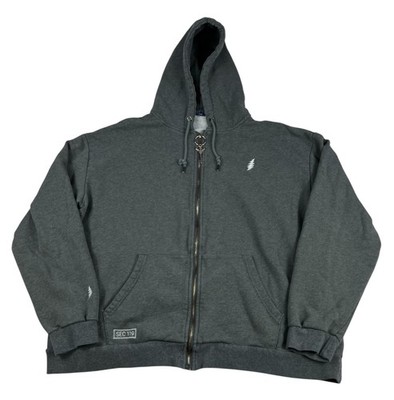 Authentic Grateful Dead Sec 119 Grey Lightning Bolt Zip Up Mens 3XL Hoodie 2020