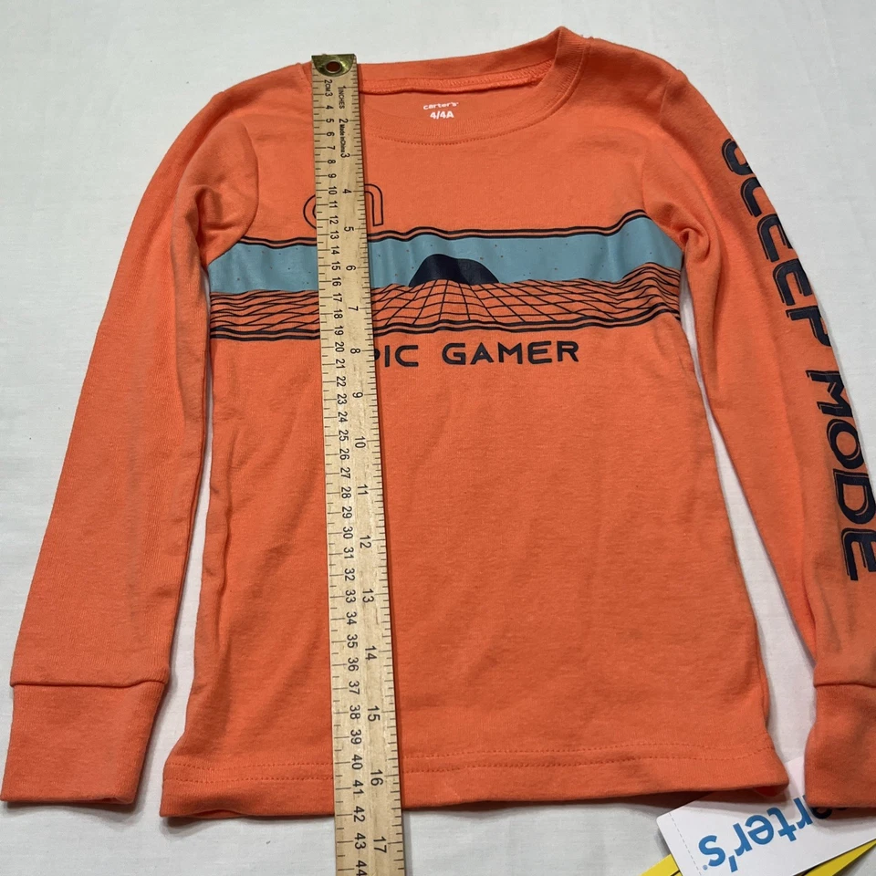 Carters Boys 2pc Epic Gamer Outfit Longsleeve With Pants Size 4/4A Rd Descriptio - Image 3 of 4