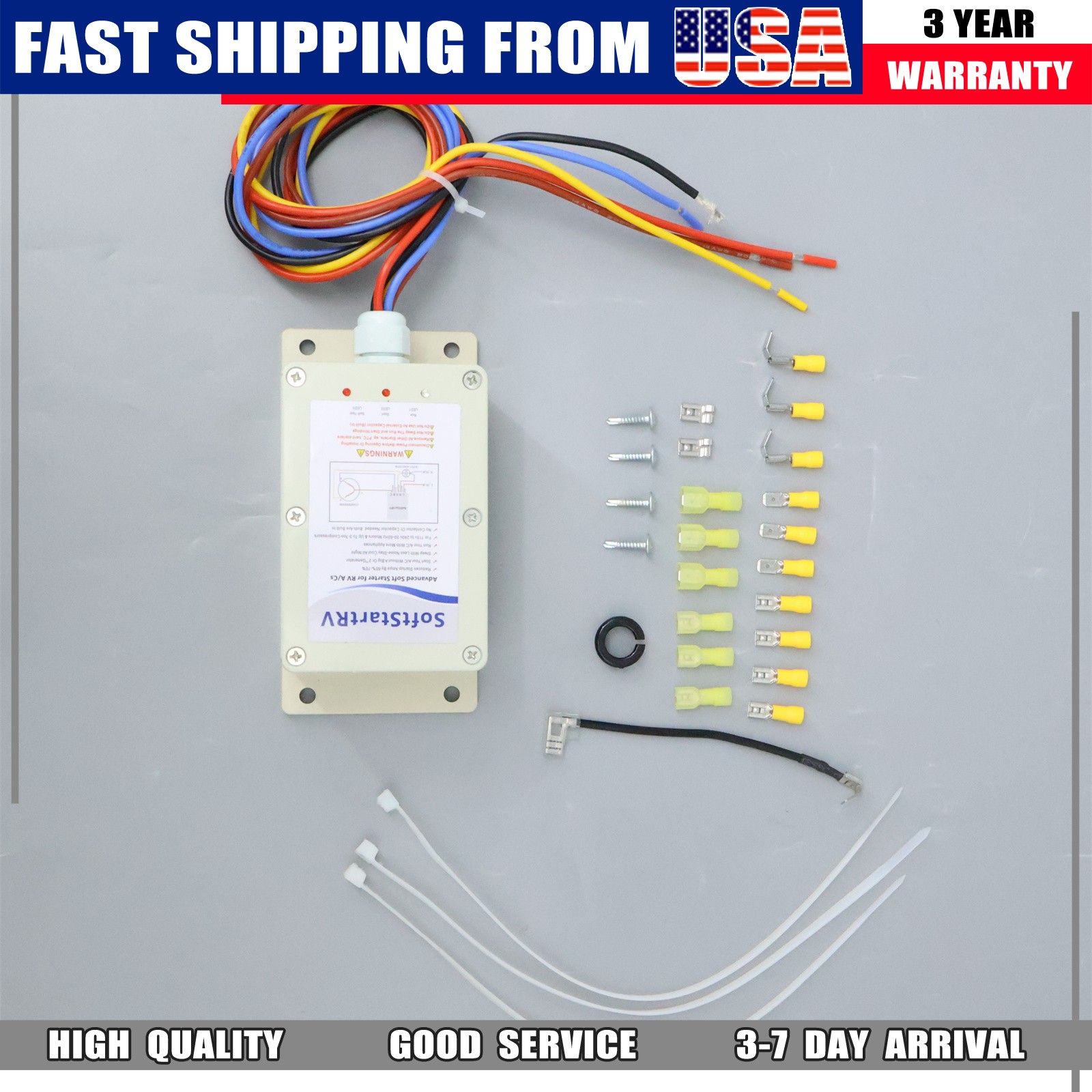 New Soft Start Kit Air Conditioner Setup RV A/C Starter For SSRV3T 110 Volts