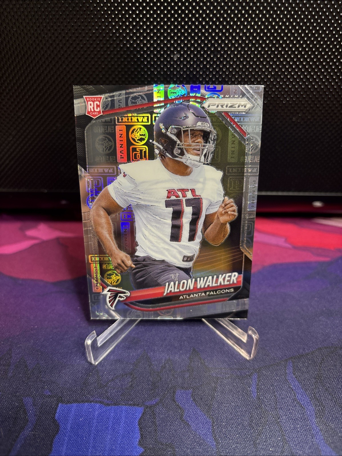 Jalon Walker 2025 Prizm Football Prizm Panini Logo /20 #398 Falcons SSP