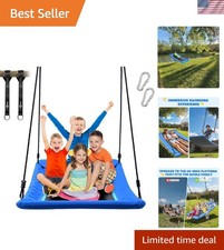 700lb Giant 60" Skycurve Platform Tree Swing for Kids and Adults with 2 Hangi...