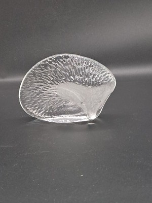 Mats Jonasson signierter schwedischer geätzter Bleikristall Igel 9175 Briefbeschwerer 3 Zoll