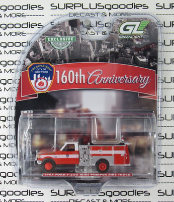 2025 Greenlight Hobby FDNY 1987 FORD F350 F-350 Mini Pumper Fire Truck #30550