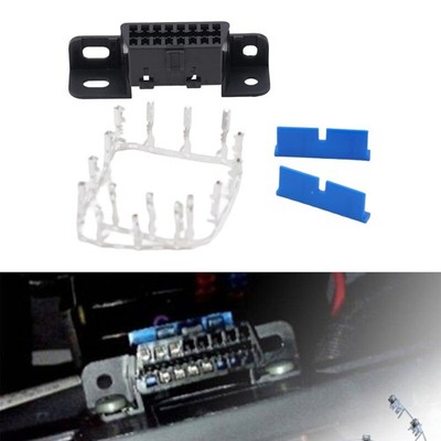Kunststoff+Metall OBD2 16-Pin Auto Drahtbuchsen OBDII Automobilzubehör