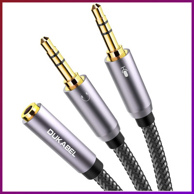 Headset Splitter Kabel 3,5mm CTIA Gold-Plated 1,2m für PS4 Gaming Kopfhörer