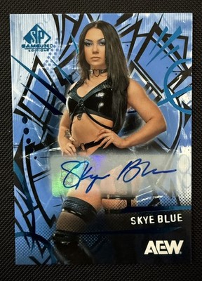 Upper Deck AEW SP Game Used Skye Blue Auto 