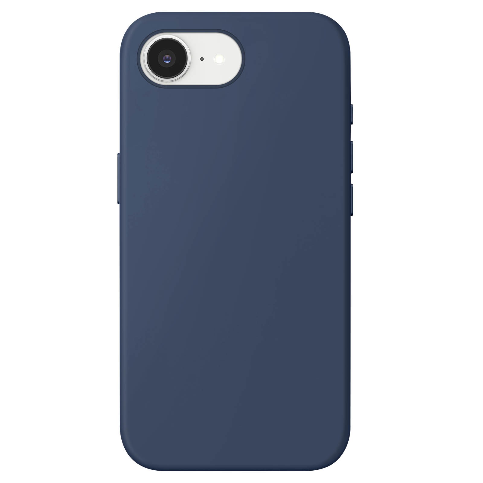 Coque iPhone 17 silicone bleu résistant aux chocs et anti-rayures