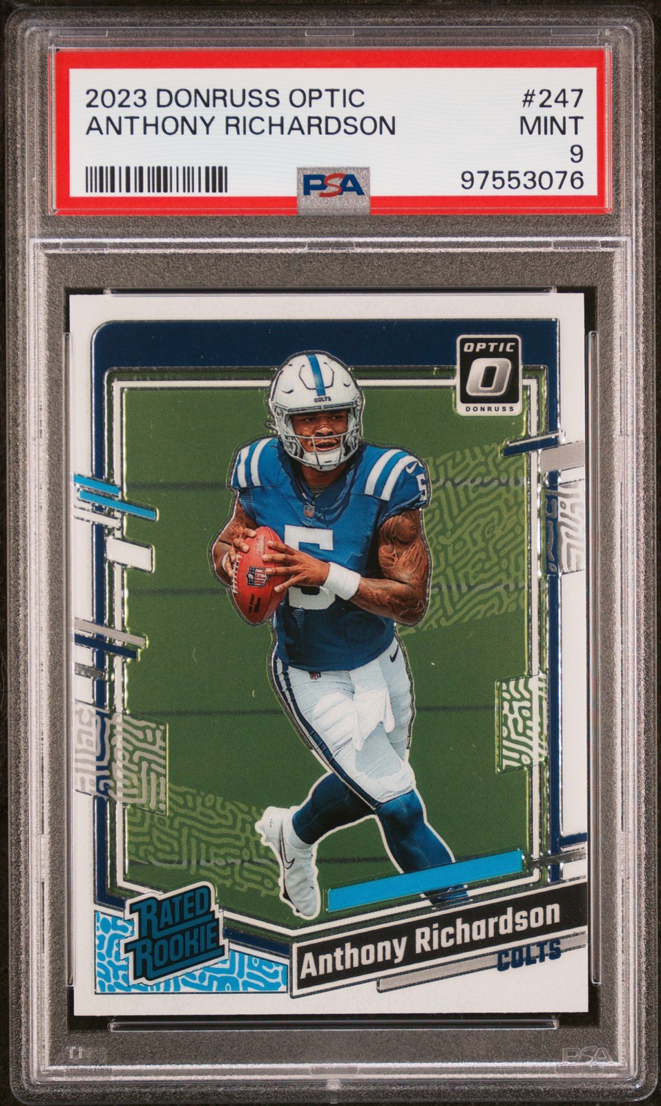 2023 Panini Donruss Optic #247 Anthony Richardson PSA 9