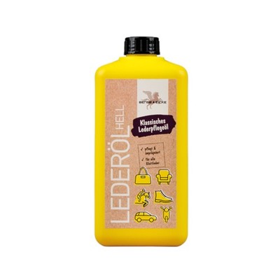 B & E Lederöl - 500 ml hell - Leder Pflegemittel Lederbekleidung Öl Lederpflege