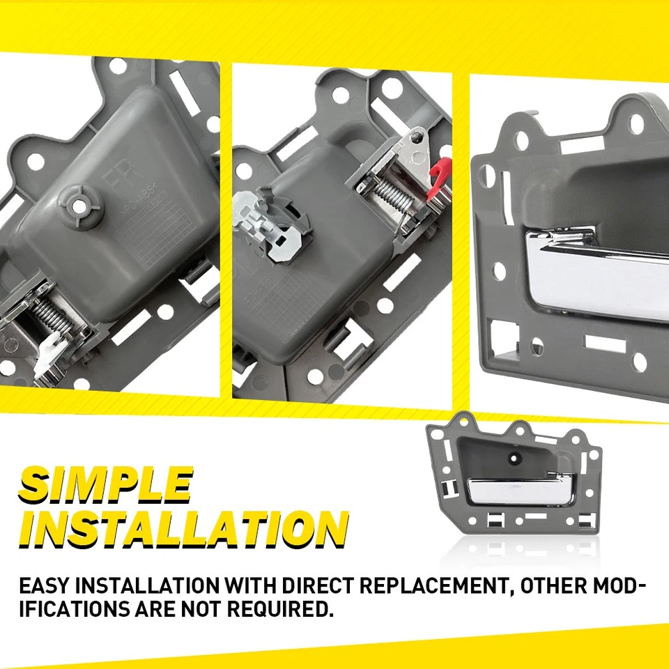 Juego de 4-20x manijas interiores interiores grises para Jeep Grand Cherokee 2005-2010 EE. UU. Foto 3 de 4