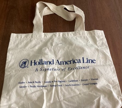 Holland America Line Cruise Ship Destination Tote Bag Canvas Travel Souvenir