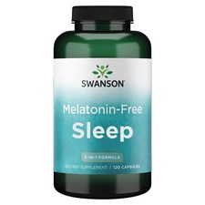 Swanson Melatonin-Free Sleep Aid - 3-in-1 Formula 120 Caps