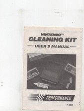Nintendo NES Cleaning Kit Performance Original Nintendo Manual Only Authentic