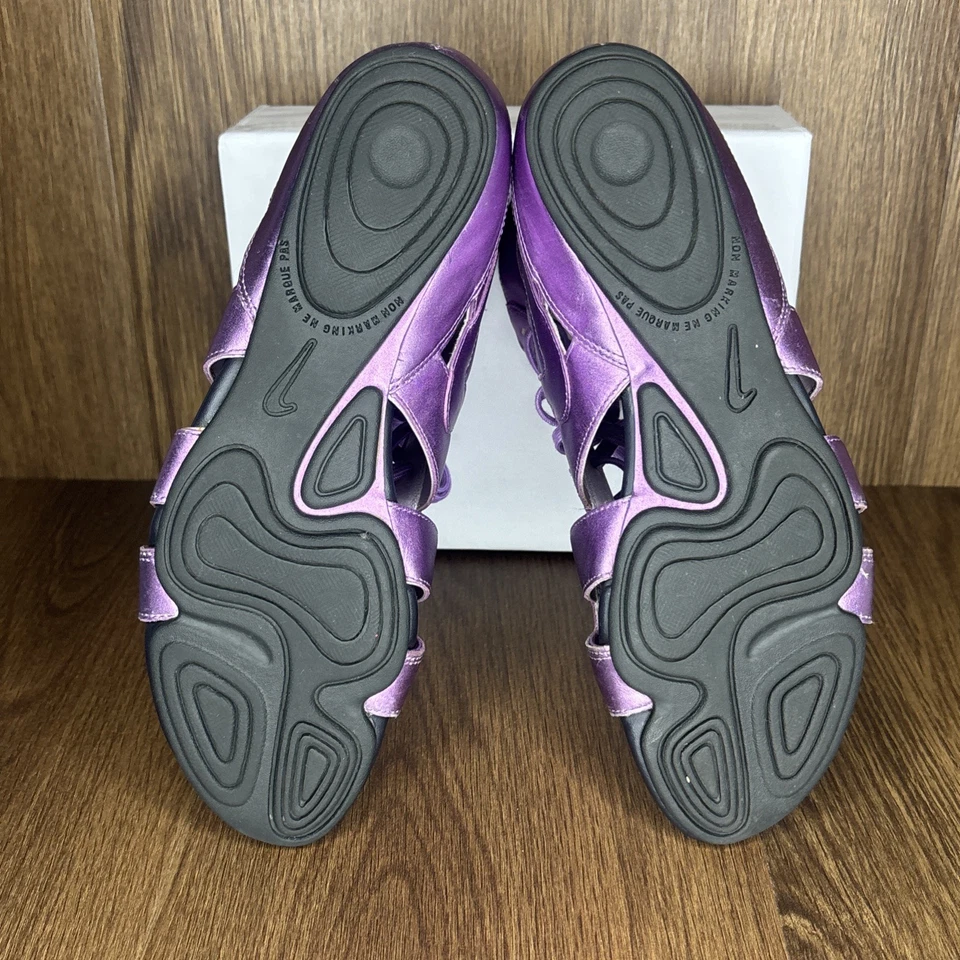 Женские винтажные фиолетовые кожаные гладиаторские сандалии Nike 378502-500 размер 10 - Изображение 3 из 4