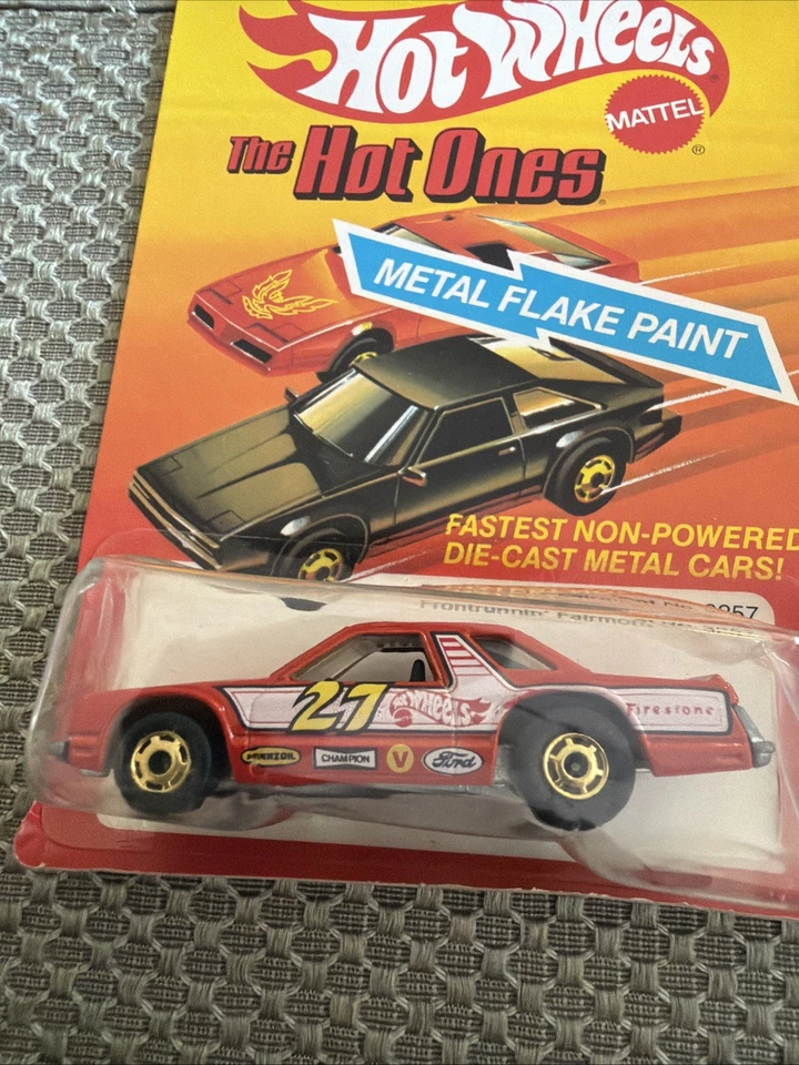 Unpunched Vintage Hot Wheels Hot Ones 1982 FRONT RUNNIN' Fairmont #3257-0319 - Image 2 of 4
