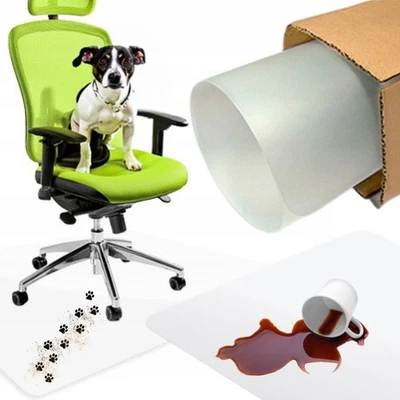 MARKENLOS Schutzmatte, Stuhlunterlage, Sessel, Schreibtisch, milchig, 100x70cm, massiv