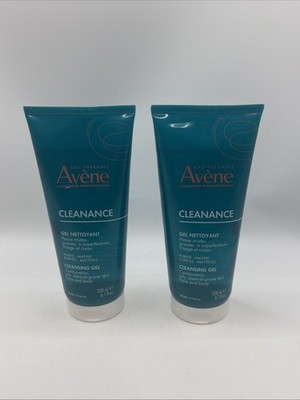 Lot of 2 NEW Avene Cleanance Cleansing Gel 200ml Exp. 06/2027