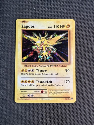 Zapdos 42/108 Pokémon Evolutions Holo