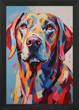 Dog Pop Art Framed Wall Art Poster Canvas Print Picture